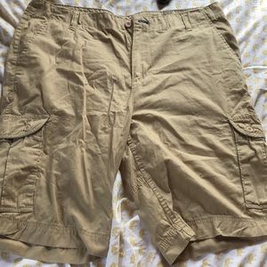 Tan cargo shorts